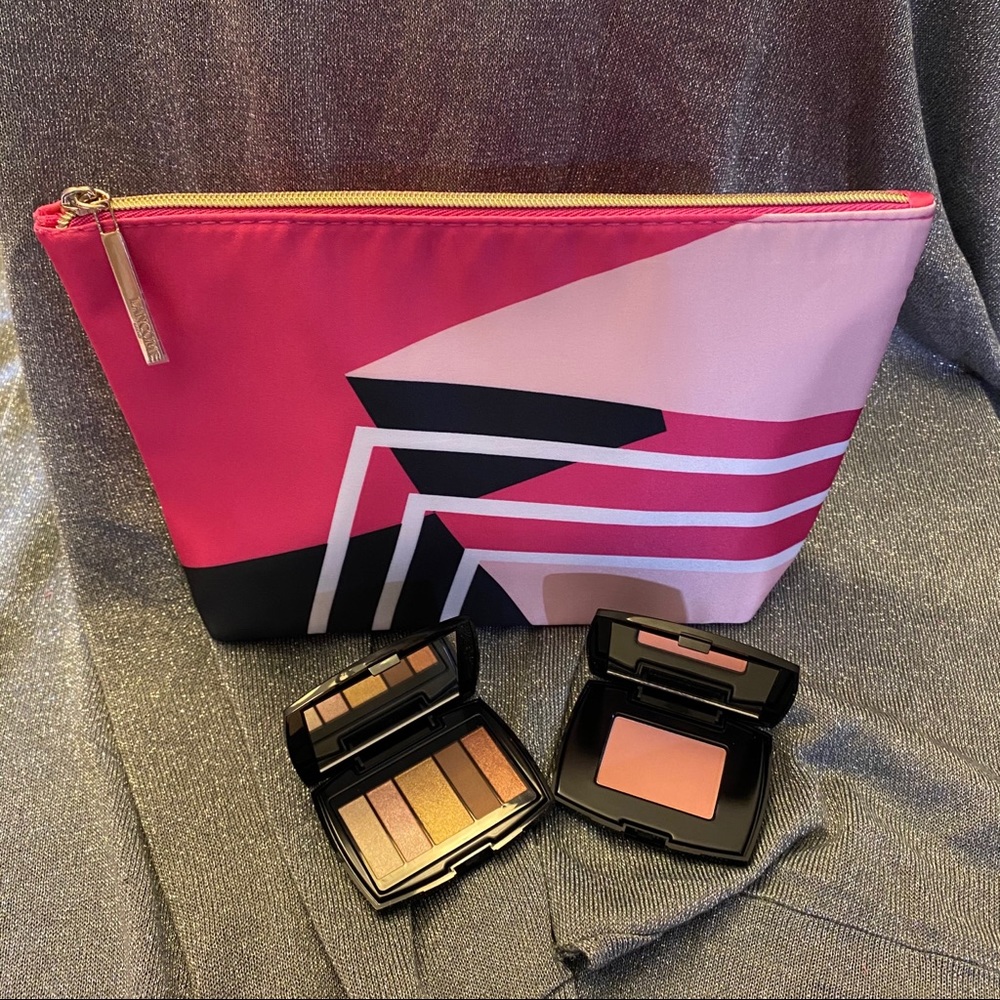 Lancome trio make up bag satin color palette blush - Picture 2 of 6